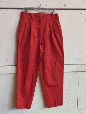 Vintage Red Pleated Pants